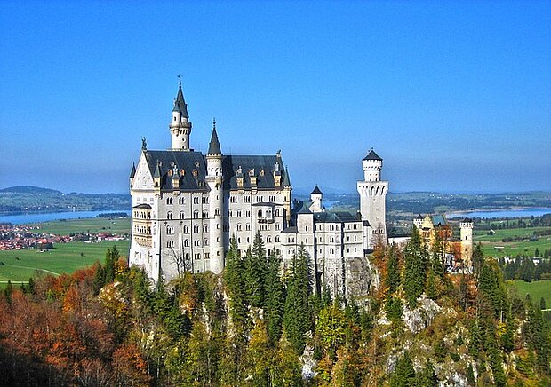 Schloss Neuschwanstein bei Füssen im Allgäu