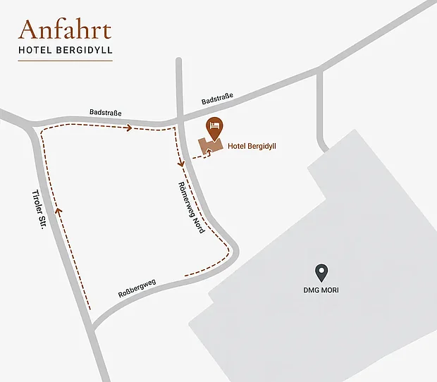 Anfahrt zum Hotel Bergidyll in Pfronten